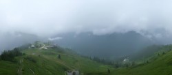 Archiv Foto Webcam Riesneralm: Panorama Skigebiet und Skihütte Hochsitz 09:00